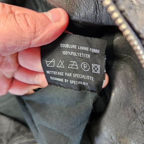 Carlopik Leather Jacket Womens Size 42 Gray Zip Up Moto Style - Picture 9 of 13